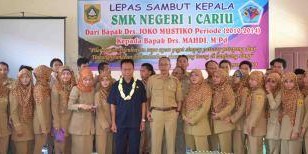 Serah Terima Jabatan Kepala SMKN 1 Cariu Kabupaten Bogro, Jawa Barat